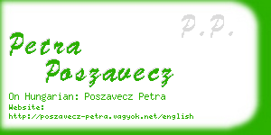 petra poszavecz business card